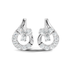 1.13 Ct Round And Pear Shape Lab Grown 7 Natural Diamond Ethically Unique Shape Earrings For Girl - HIGHCARAT DIAMONDS