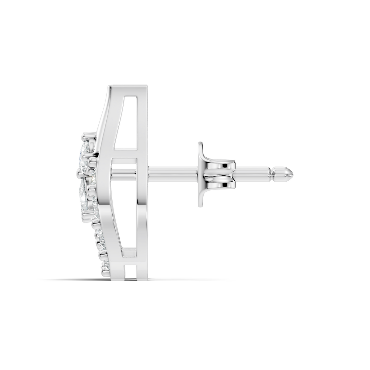 1.13 Ct Round And Pear Shape Lab Grown 7 Natural Diamond Ethically Unique Shape Earrings For Girl - HIGHCARAT DIAMONDS