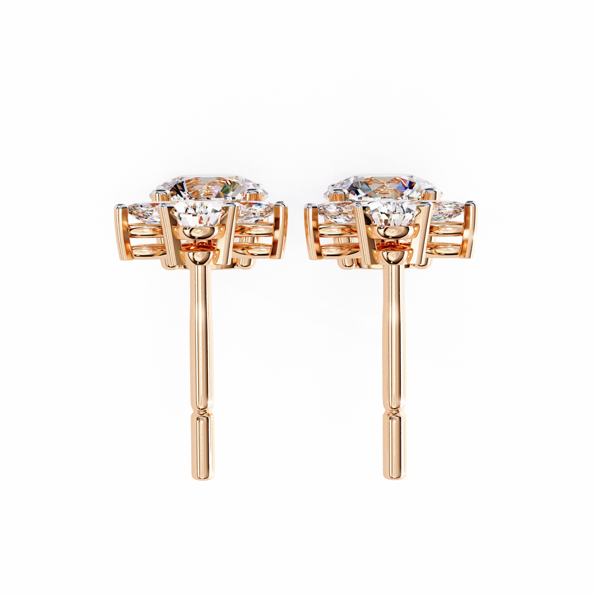1.17Ct Round, Marquise And Pear Cut Diamond Delicate Stunning Dainty Statement Drop Bridesmaid Earring Gift For Women's - HIGHCARAT DIAMONDS