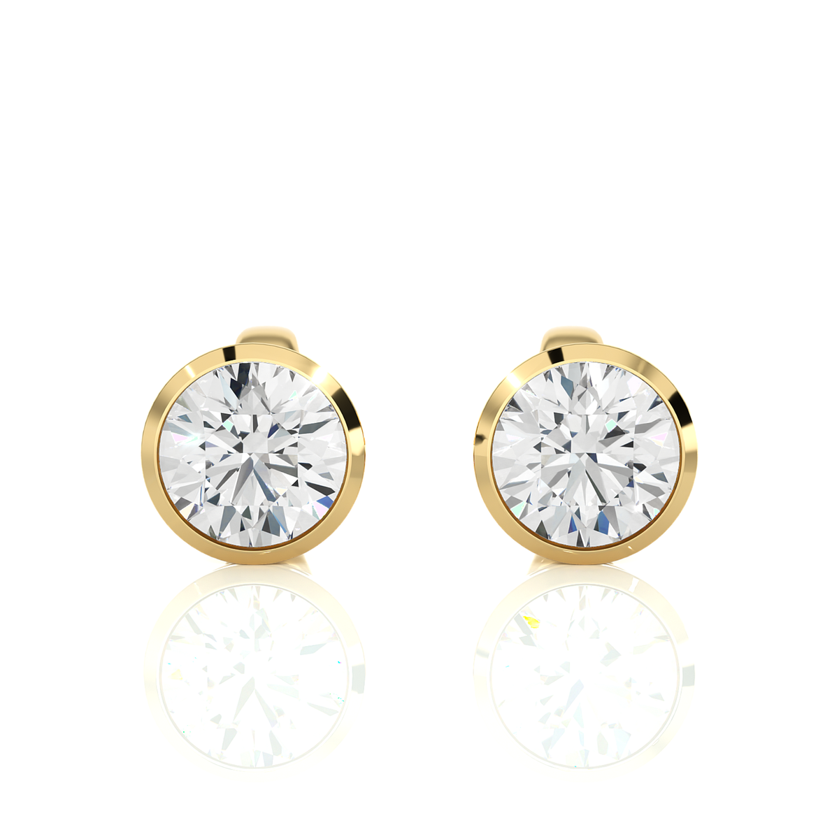 1.18 Ct Round Certified Diamond Stud Earrings