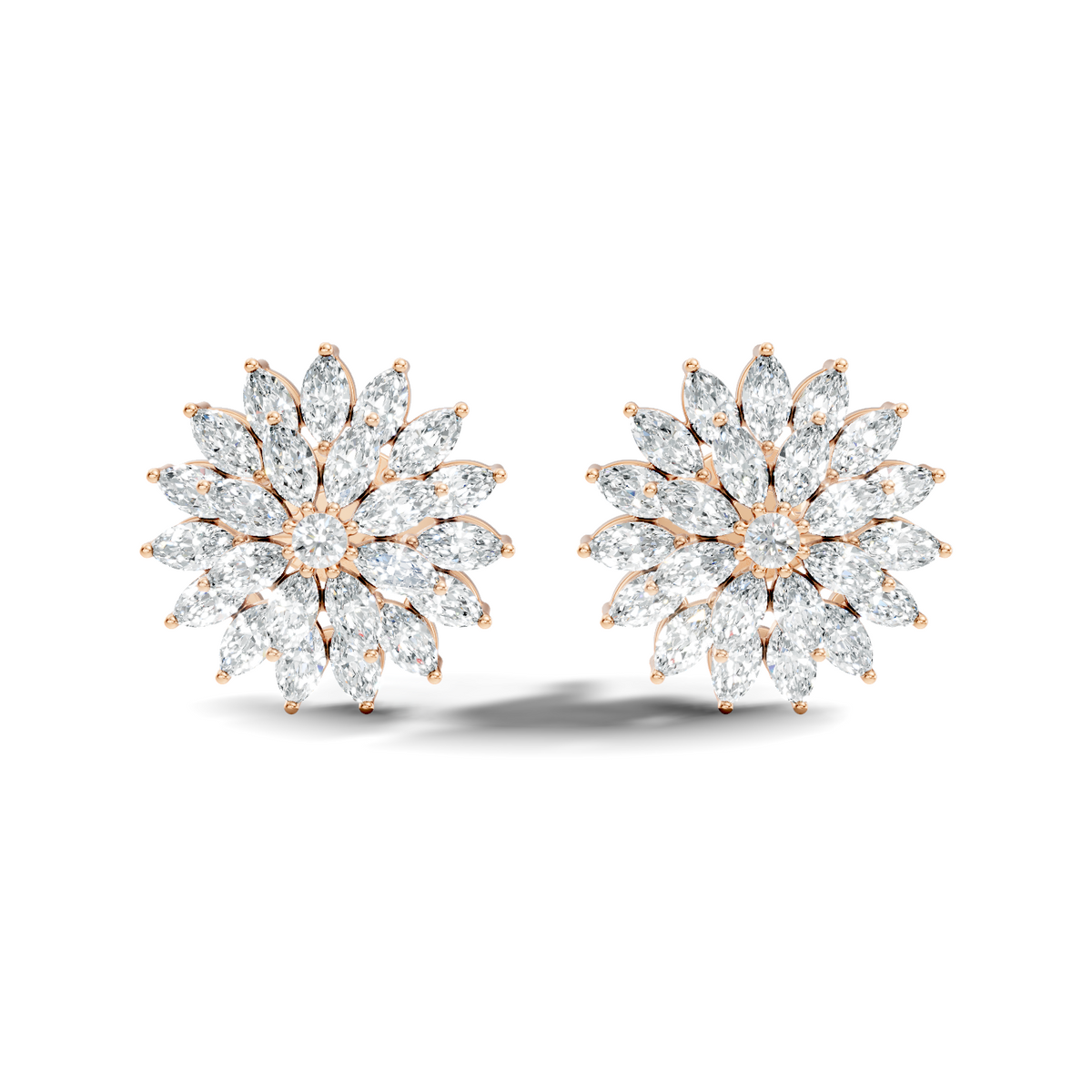 Round And Marquise Shape 1.19 Ct Natural & Lab Grown Diamond Fantastic Sizzling Diamond Earrings For Her - HIGHCARAT DIAMONDS