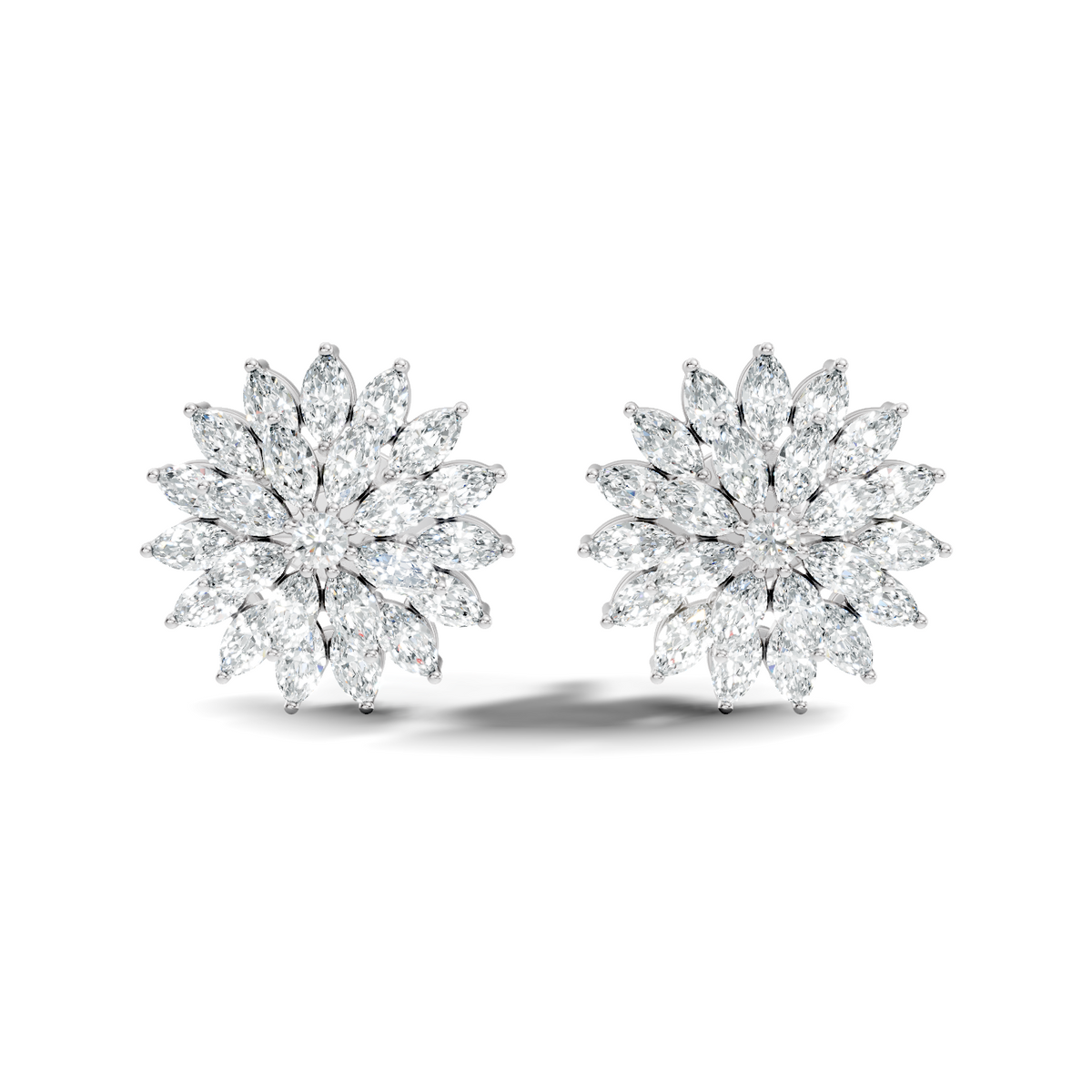 Round And Marquise Shape 1.19 Ct Natural & Lab Grown Diamond Fantastic Sizzling Diamond Earrings For Her - HIGHCARAT DIAMONDS