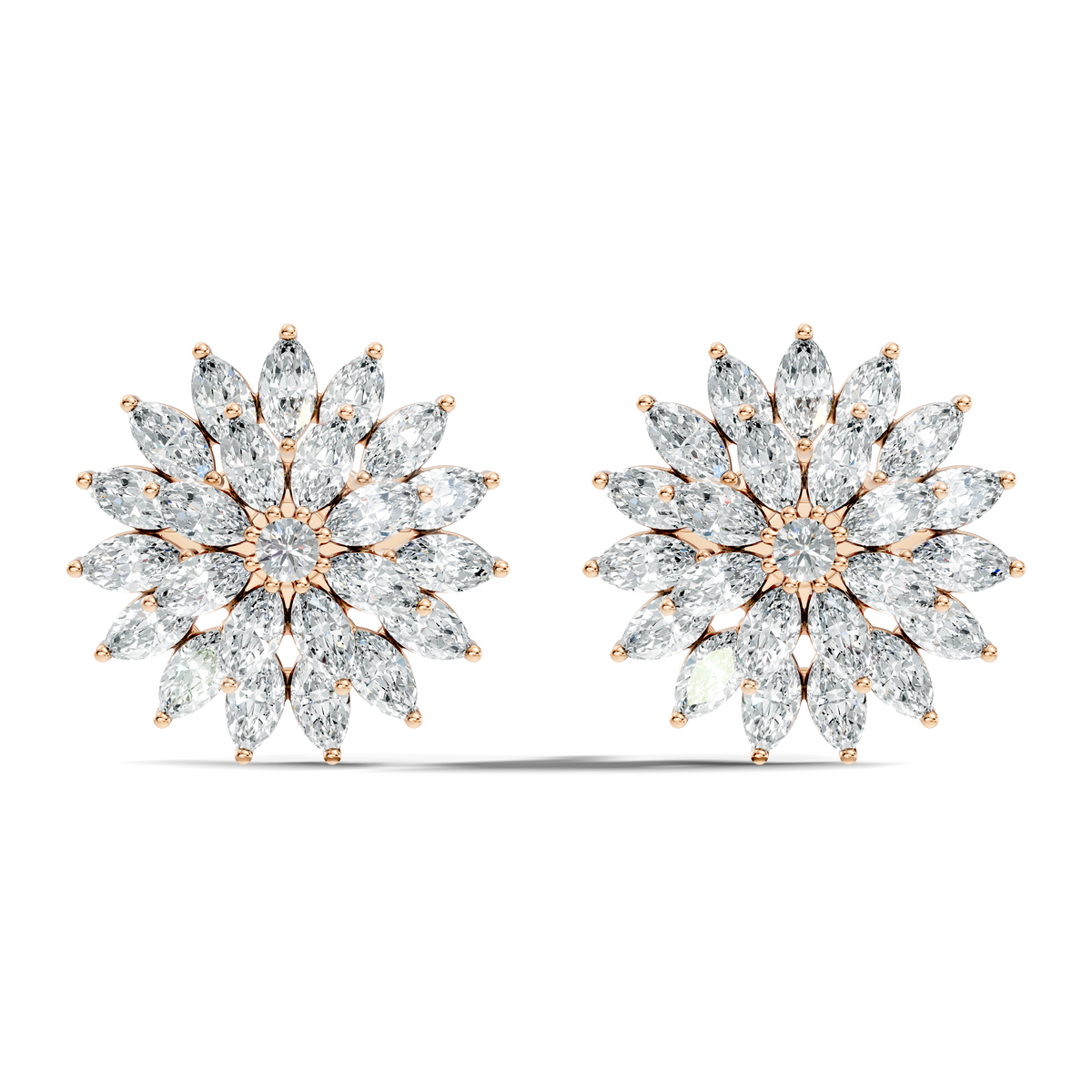 Round And Marquise Shape 1.19 Ct Natural & Lab Grown Diamond Fantastic Sizzling Diamond Earrings For Her - HIGHCARAT DIAMONDS