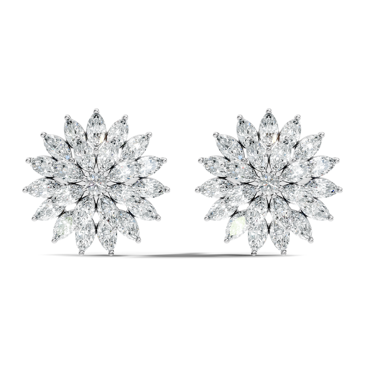 Round And Marquise Shape 1.19 Ct Natural & Lab Grown Diamond Fantastic Sizzling Diamond Earrings For Her - HIGHCARAT DIAMONDS