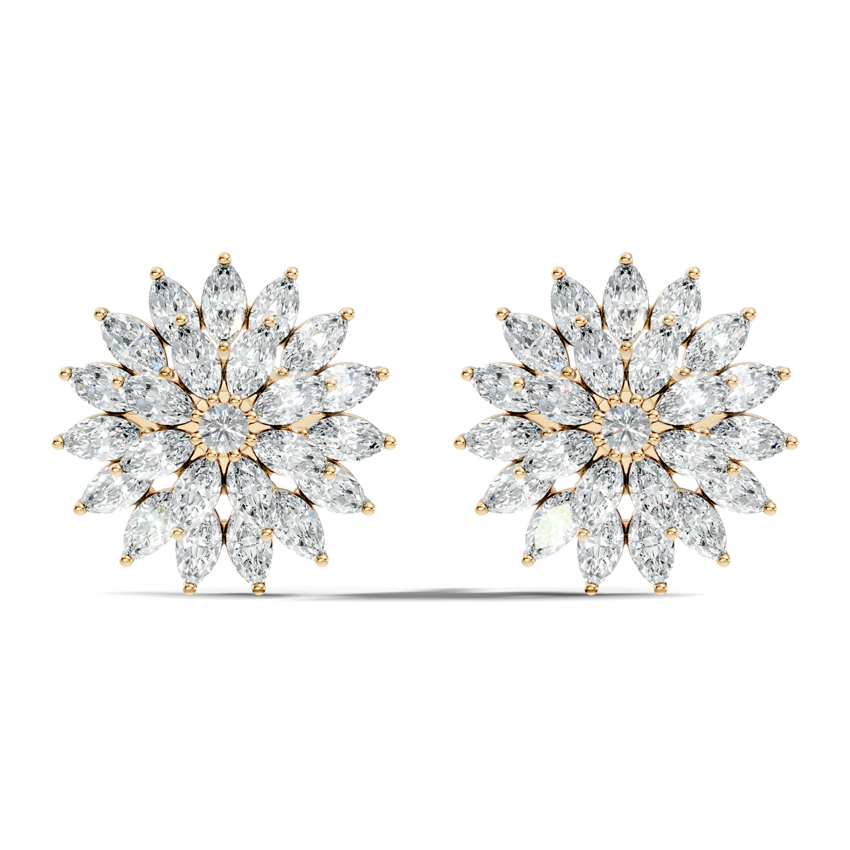 Round And Marquise Shape 1.19 Ct Natural & Lab Grown Diamond Fantastic Sizzling Diamond Earrings For Her - HIGHCARAT DIAMONDS