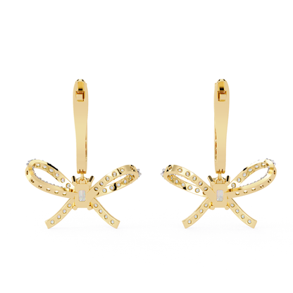 1.19 Ct Round Diamond Infinity Cluster Hoop Earrings - HIGHCARAT DIAMONDS