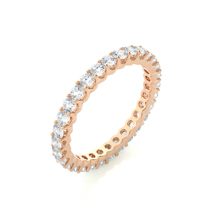 1.20 Ct Round Shaped Colorless Lab Grown & Natural Diamond Eternity Band Ring  For Wedding And Also Using Wear Using Unisex - HIGHCARAT DIAMONDS