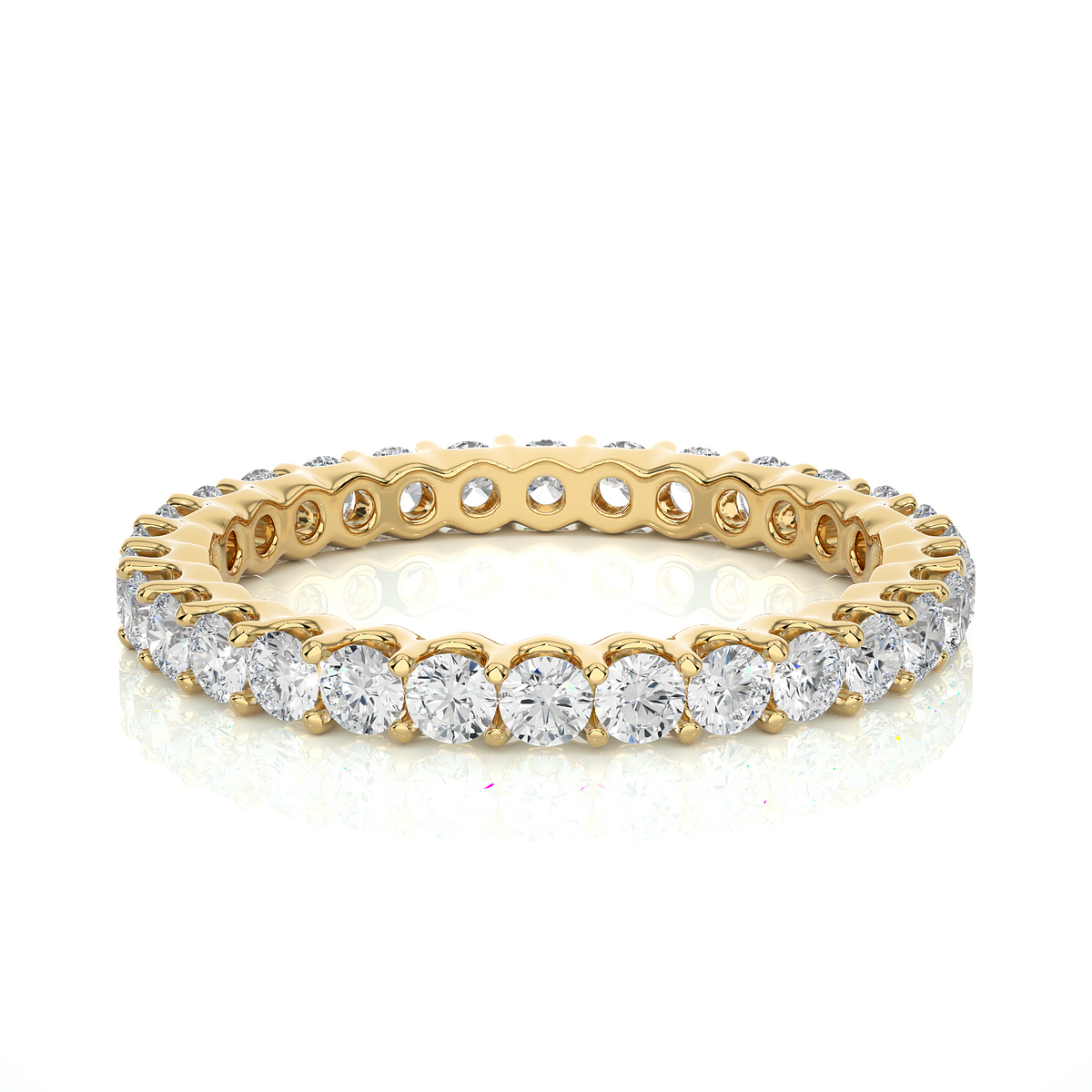 1.20 Ct Round Shaped Colorless Lab Grown & Natural Diamond Eternity Band Ring  For Wedding And Also Using Wear Using Unisex - HIGHCARAT DIAMONDS