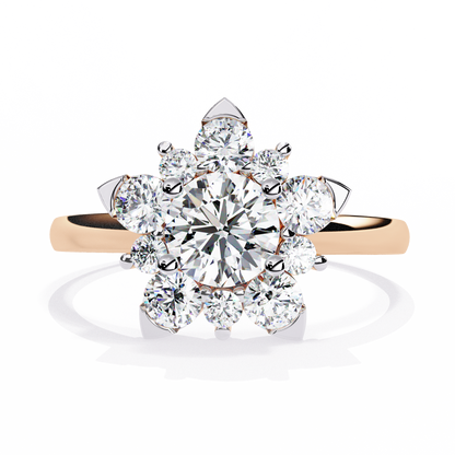 1.20Ct Round Cut Diamond Prong Set  Halo style Elegant Dainty Classic Promise Ring Gift For Wife - HIGHCARAT DIAMONDS
