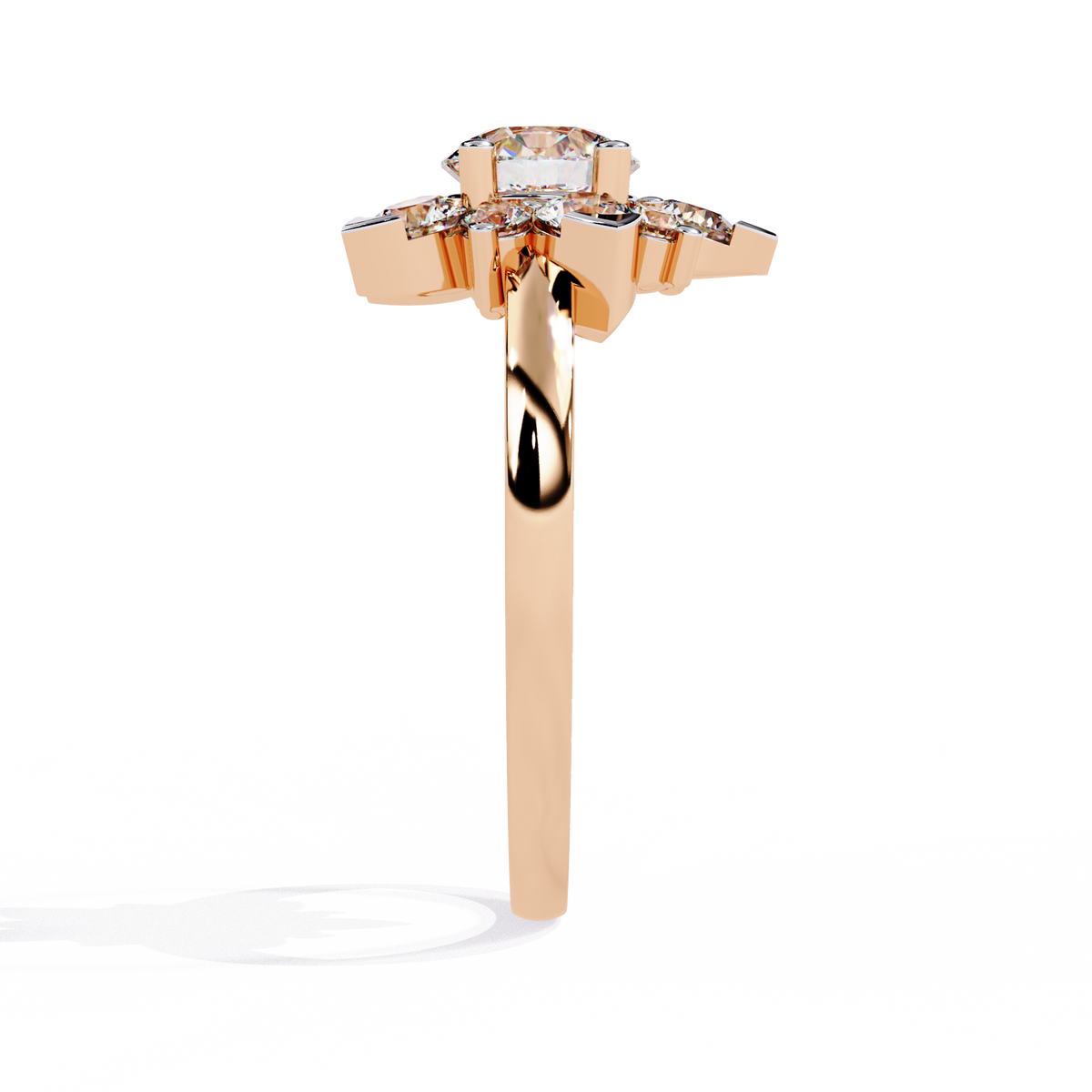 1.20Ct Round Cut Diamond Prong Set  Halo style Elegant Dainty Classic Promise Ring Gift For Wife - HIGHCARAT DIAMONDS
