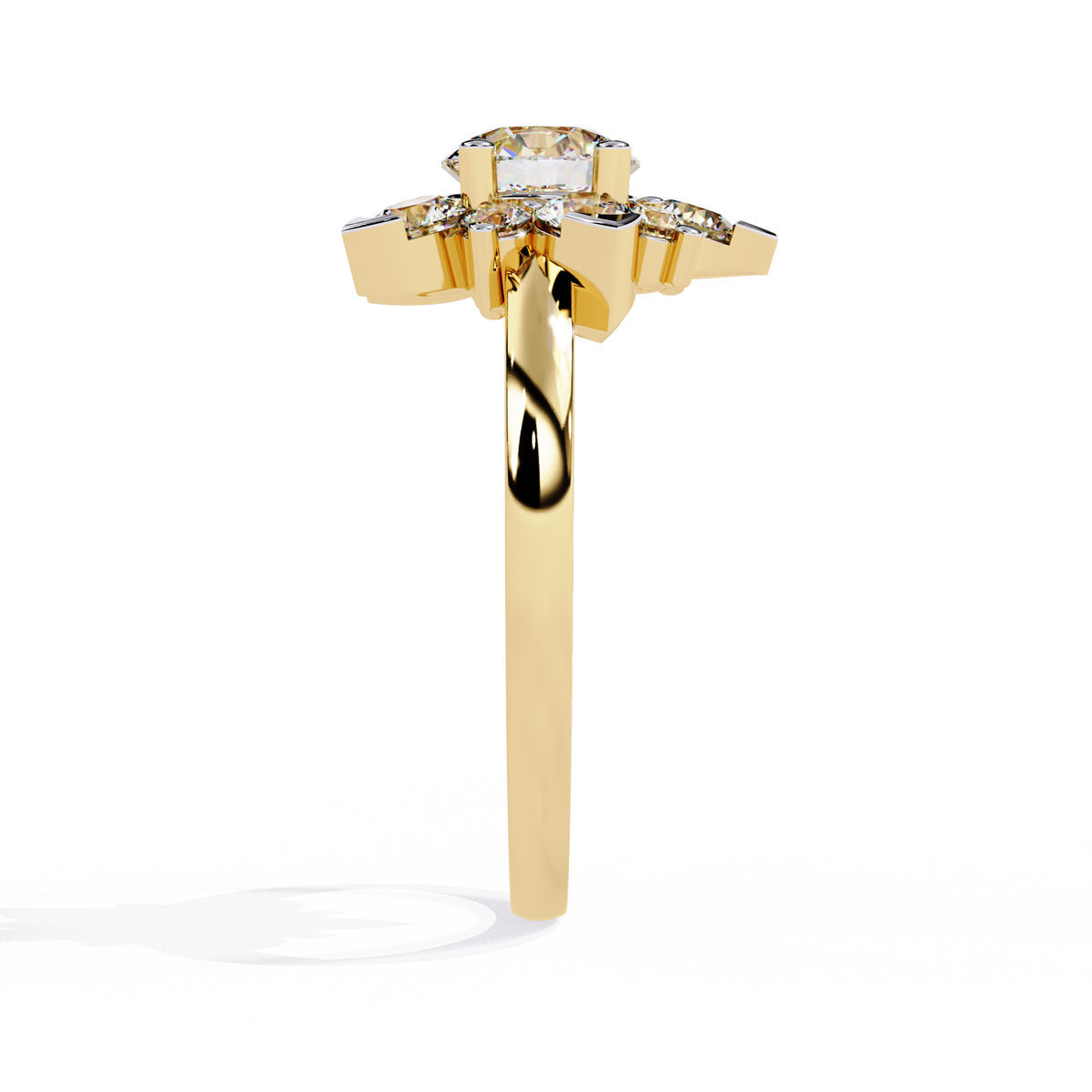 1.20Ct Round Cut Diamond Prong Set  Halo style Elegant Dainty Classic Promise Ring Gift For Wife - HIGHCARAT DIAMONDS