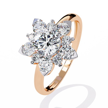 1.20Ct Round Cut Diamond Prong Set  Halo style Elegant Dainty Classic Promise Ring Gift For Wife - HIGHCARAT DIAMONDS