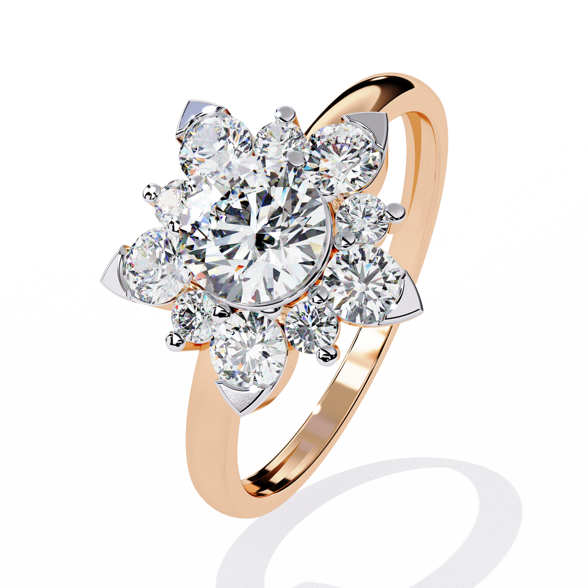 1.20Ct Round Cut Diamond Prong Set  Halo style Elegant Dainty Classic Promise Ring Gift For Wife - HIGHCARAT DIAMONDS