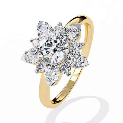 1.20Ct Round Cut Diamond Prong Set  Halo style Elegant Dainty Classic Promise Ring Gift For Wife - HIGHCARAT DIAMONDS