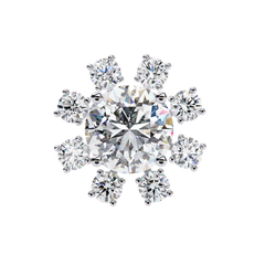 1.22Ct Round Cut Lab Grown Diamond Flower Shape Elegant Sparkling Vintage Engagement Stud Earring Gift For  Women's - HIGHCARAT DIAMONDS