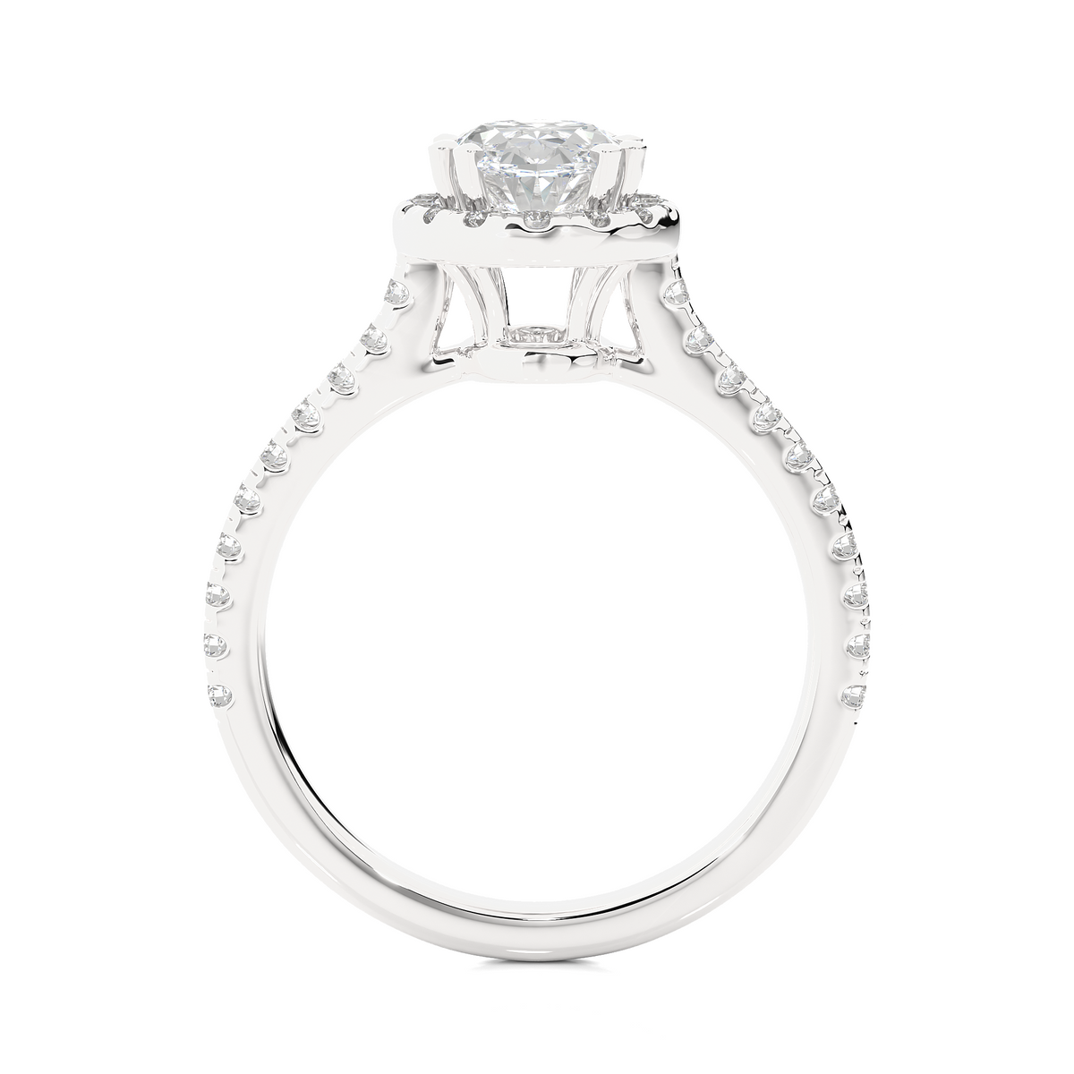1.26 CT ,14k solid Rose Gold Oval And Round Cut Lab Grown Diamond ring in every occasion wear - HIGHCARAT DIAMONDS
