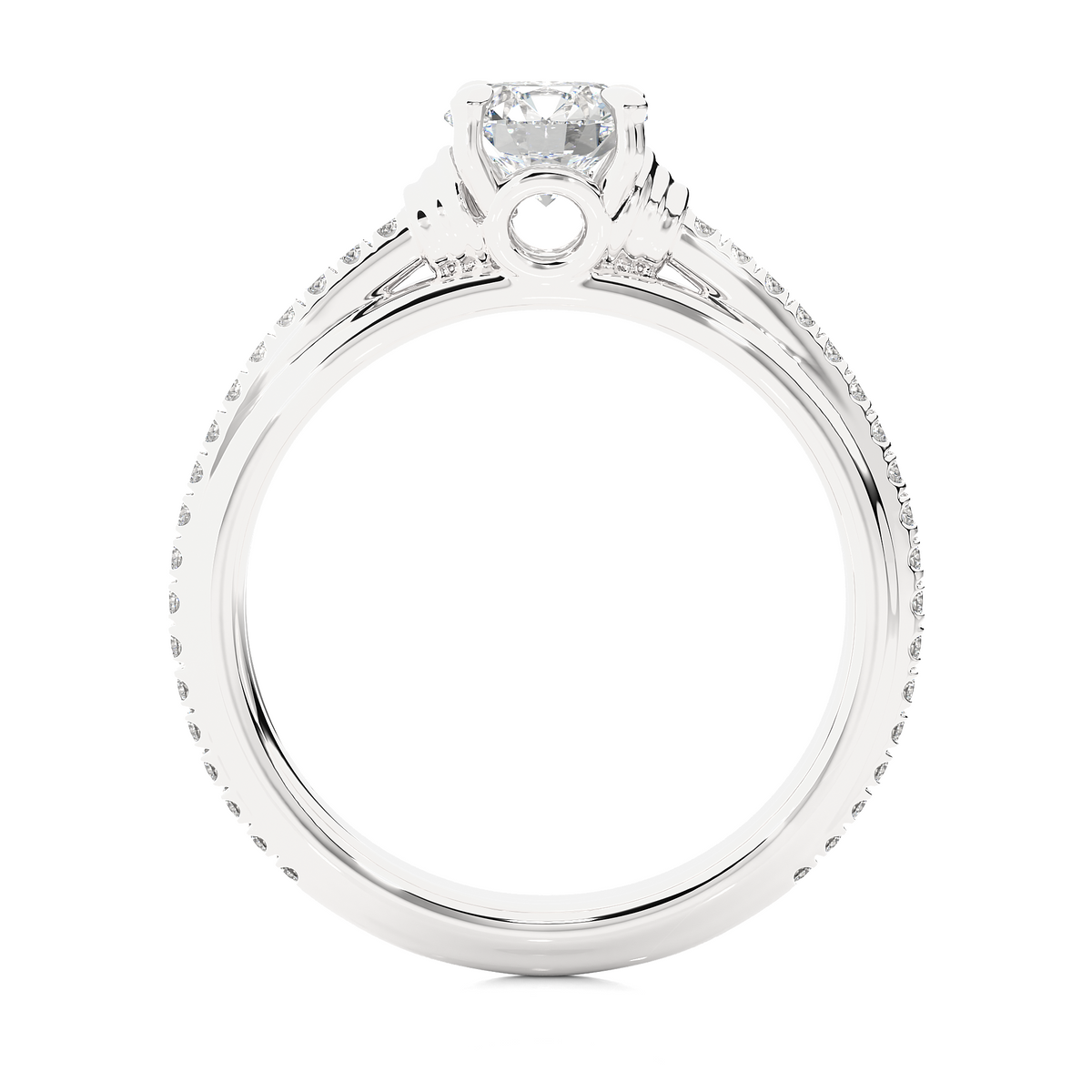 1.26 CT Lab grown  Round Diamond Ring For Wedding, Center Diamond With Accent Detailing Perfect Gift For Her - HIGHCARAT DIAMONDS