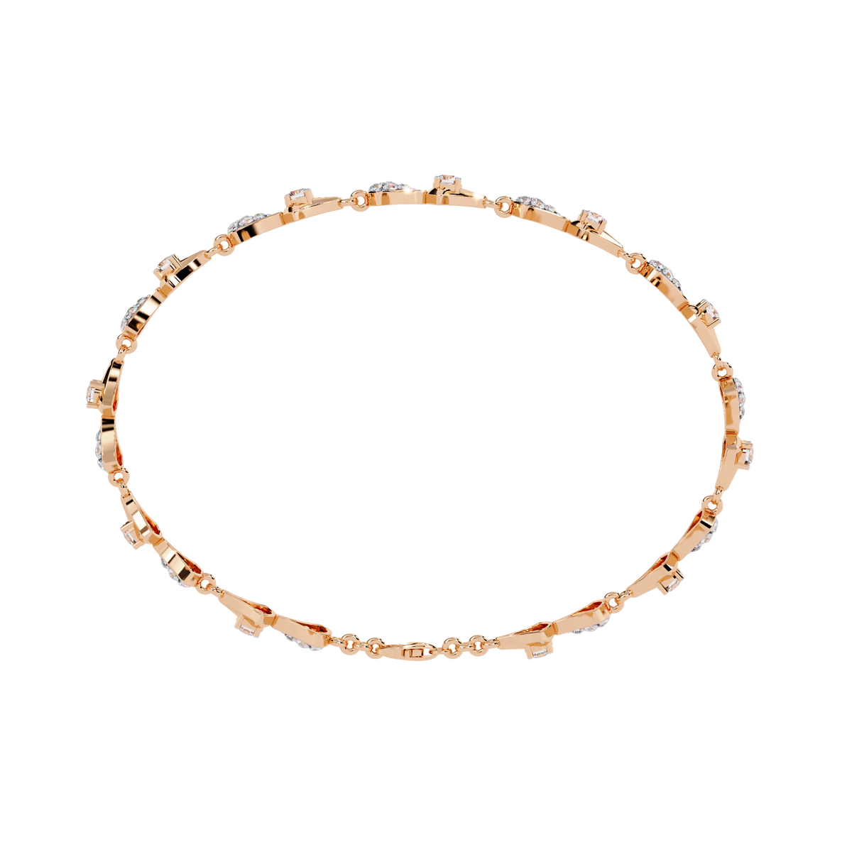 1.26Ct Round Cut Lab Grown Diamond Art Deco Dainty Elegant Timeless Perfect Minimalist Line Bracelet For Gift - HIGHCARAT DIAMONDS