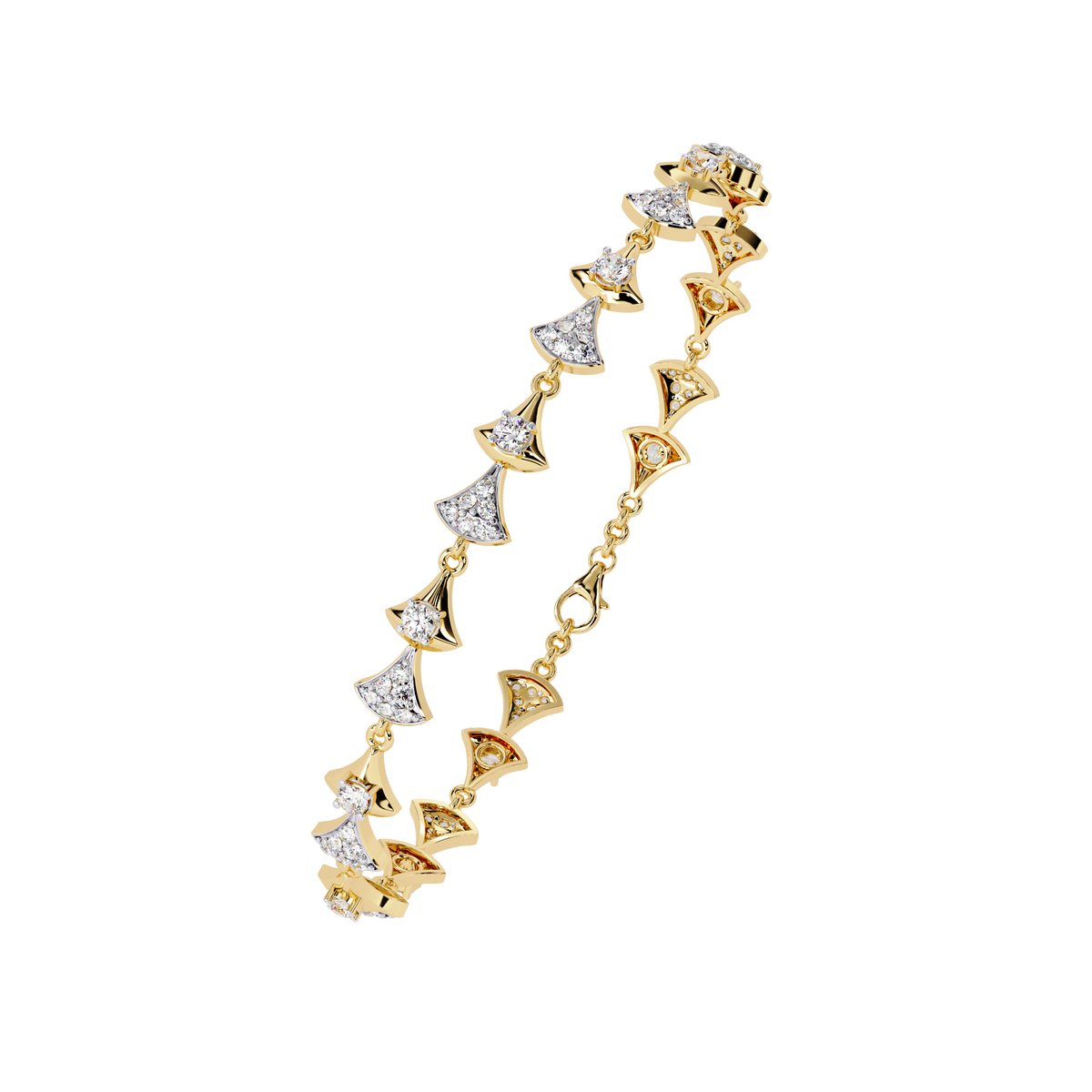 1.26Ct Round Cut Lab Grown Diamond Art Deco Dainty Elegant Timeless Perfect Minimalist Line Bracelet For Gift - HIGHCARAT DIAMONDS