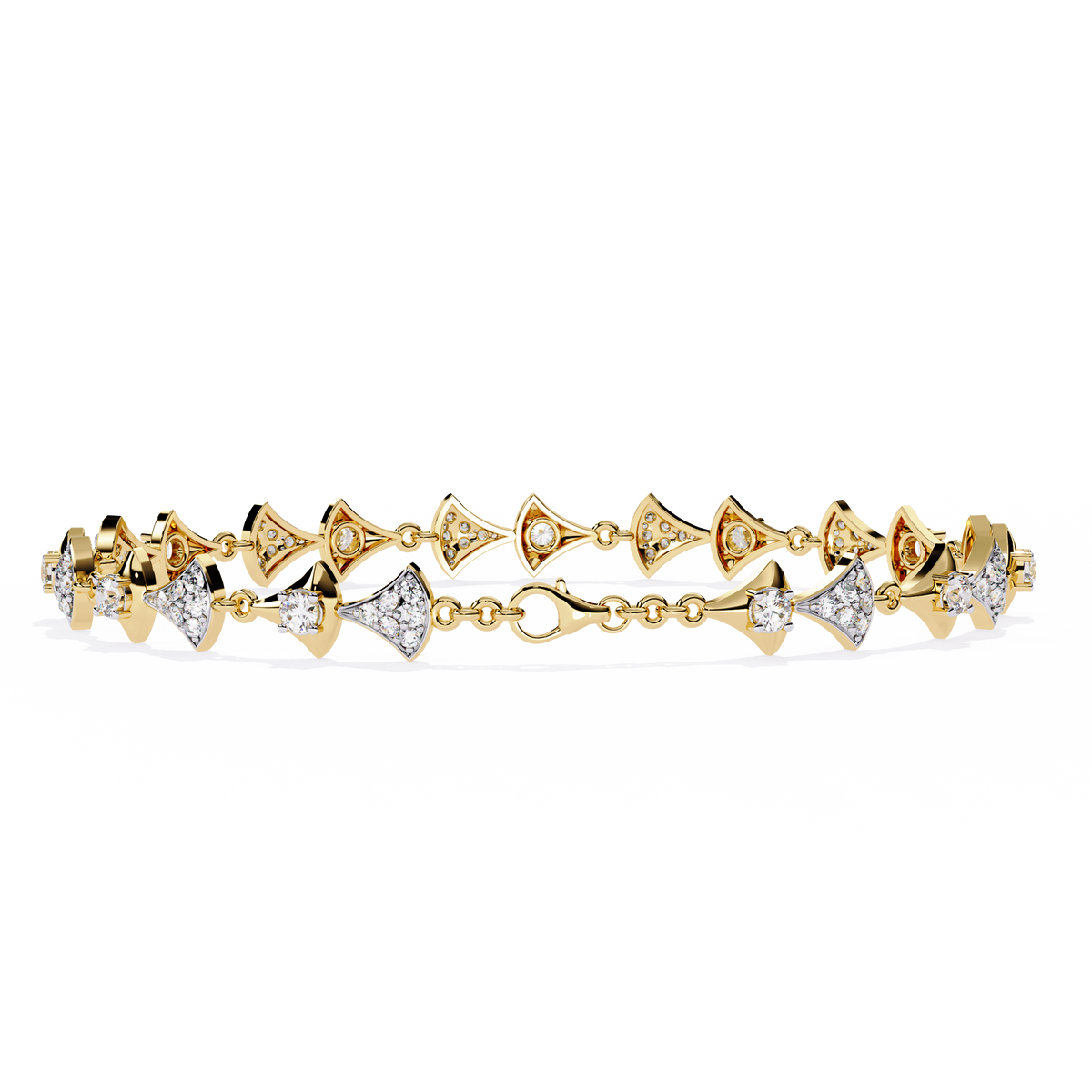 1.26Ct Round Cut Lab Grown Diamond Art Deco Dainty Elegant Timeless Perfect Minimalist Line Bracelet For Gift - HIGHCARAT DIAMONDS
