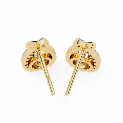 Pear Shape 1.27Ct Round Cut Diamond Delicate Classic Prong Set Dainty Stud Earring Gift for Women's - HIGHCARAT DIAMONDS