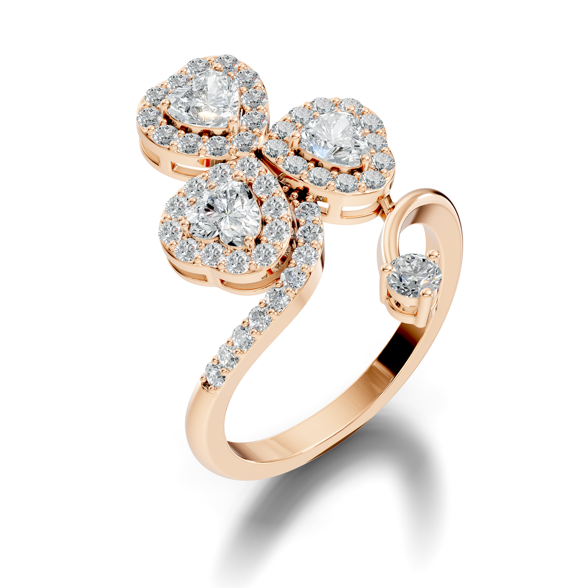 1.28Ct Heart and Round Cut White Colorless Diamond Antique Art Deco Vintage Wedding Ring For Women's - HIGHCARAT DIAMONDS