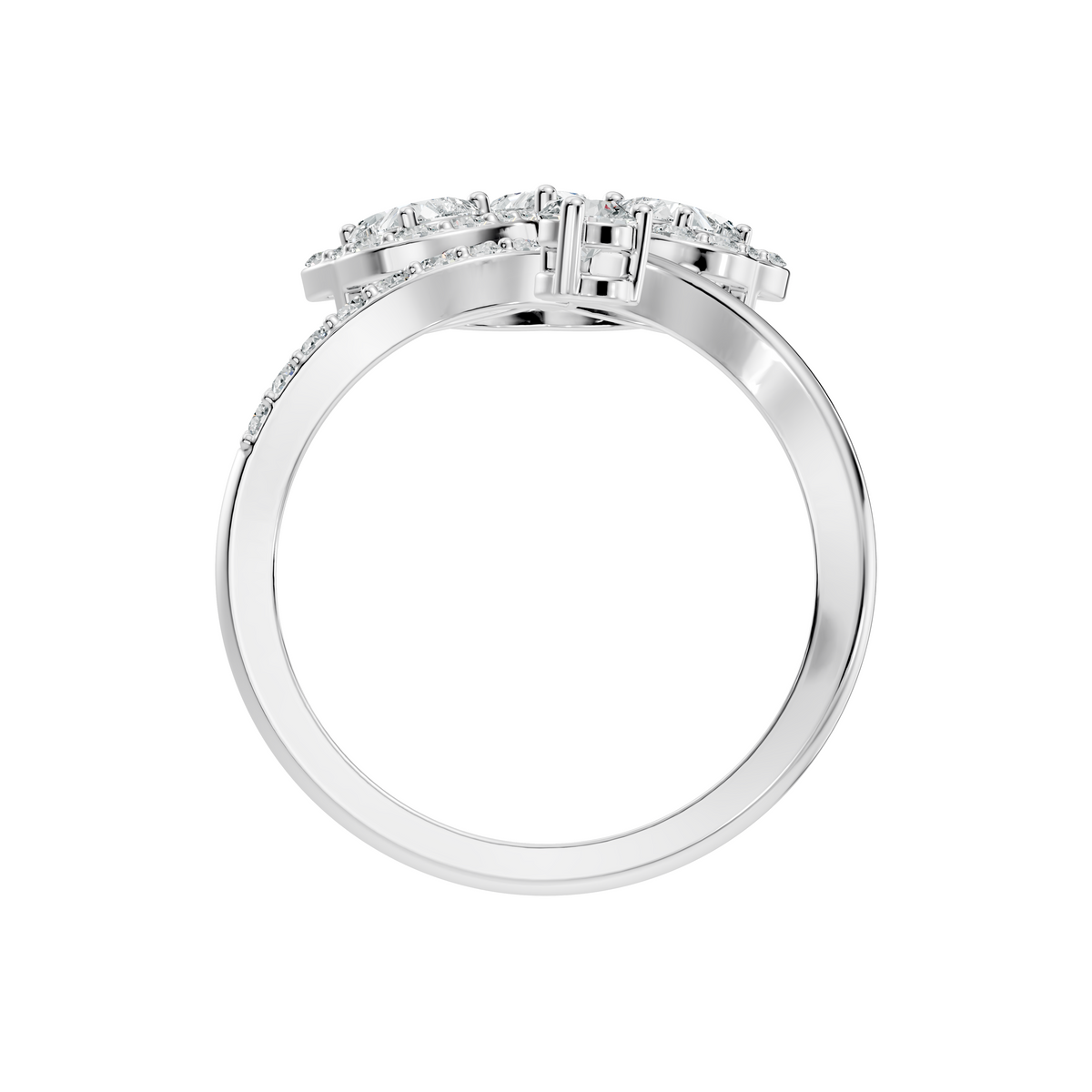 1.28Ct Heart and Round Cut White Colorless Diamond Antique Art Deco Vintage Wedding Ring For Women's - HIGHCARAT DIAMONDS