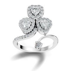 1.28Ct Heart and Round Cut White Colorless Diamond Antique Art Deco Vintage Wedding Ring For Women's - HIGHCARAT DIAMONDS
