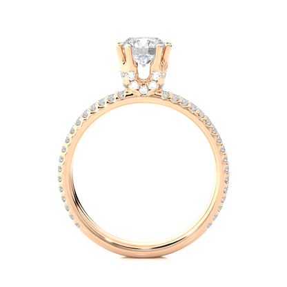 1.32 CT Round Lab Diamond Solitaire Ring 10k Solid White Gold Engagement & Wedding Bridal Set  Luxury Promise Ring - HIGHCARAT DIAMONDS