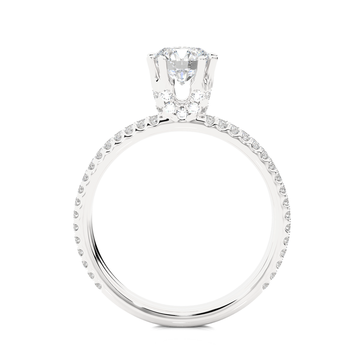 1.32 CT Round Lab Diamond Solitaire Ring 10k Solid White Gold Engagement & Wedding Bridal Set  Luxury Promise Ring - HIGHCARAT DIAMONDS