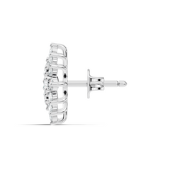 Lab Grown & Natural 10k solid Rose Gold Round Shape Diamond Daily Wear Stunning Studs Diamond Earrings For Women - HIGHCARAT DIAMONDS