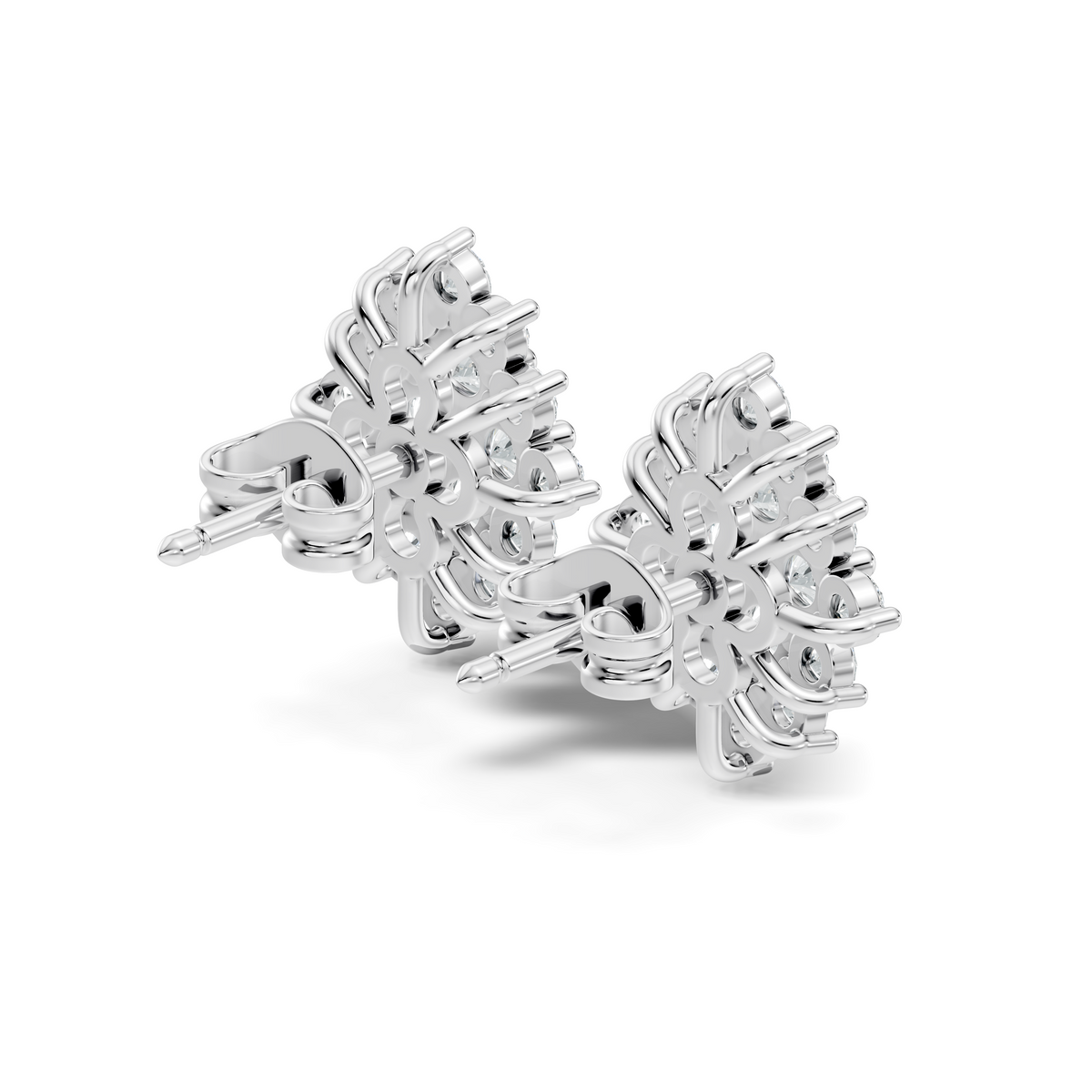 Lab Grown & Natural 10k solid Rose Gold Round Shape Diamond Daily Wear Stunning Studs Diamond Earrings For Women - HIGHCARAT DIAMONDS