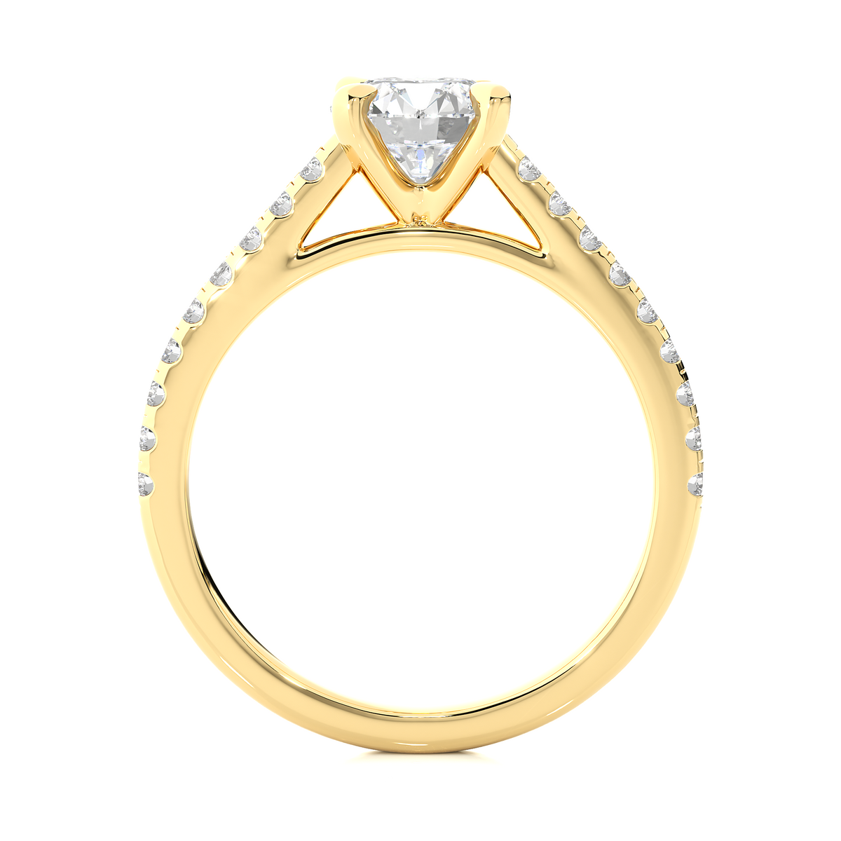 1.36 CT Round Cut Lab Grown Diamond Hidden Halo Set Wedding Ring For Anniversary - HIGHCARAT DIAMONDS