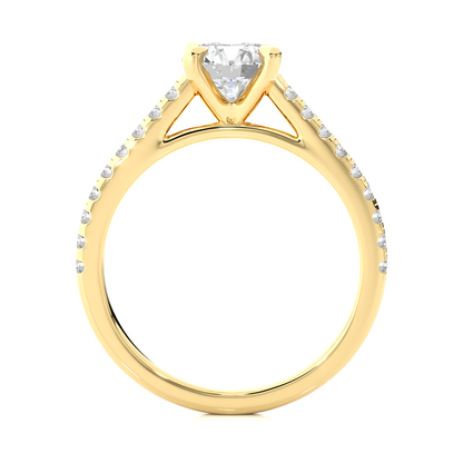 1.36 CT Round Cut Lab Grown Diamond Hidden Halo Set Wedding Ring For Anniversary - HIGHCARAT DIAMONDS