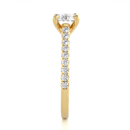 1.36 CT Round Cut Lab Grown Diamond Hidden Halo Set Wedding Ring For Anniversary - HIGHCARAT DIAMONDS