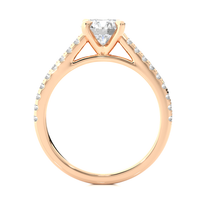 1.36 CT Round Cut Lab Grown Diamond Hidden Halo Set Wedding Ring For Anniversary - HIGHCARAT DIAMONDS