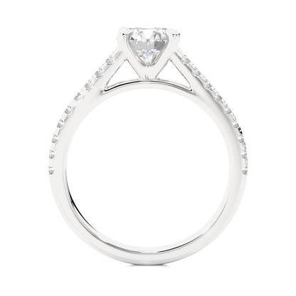 1.36 CT Round Cut Lab Grown Diamond Hidden Halo Set Wedding Ring For Anniversary - HIGHCARAT DIAMONDS