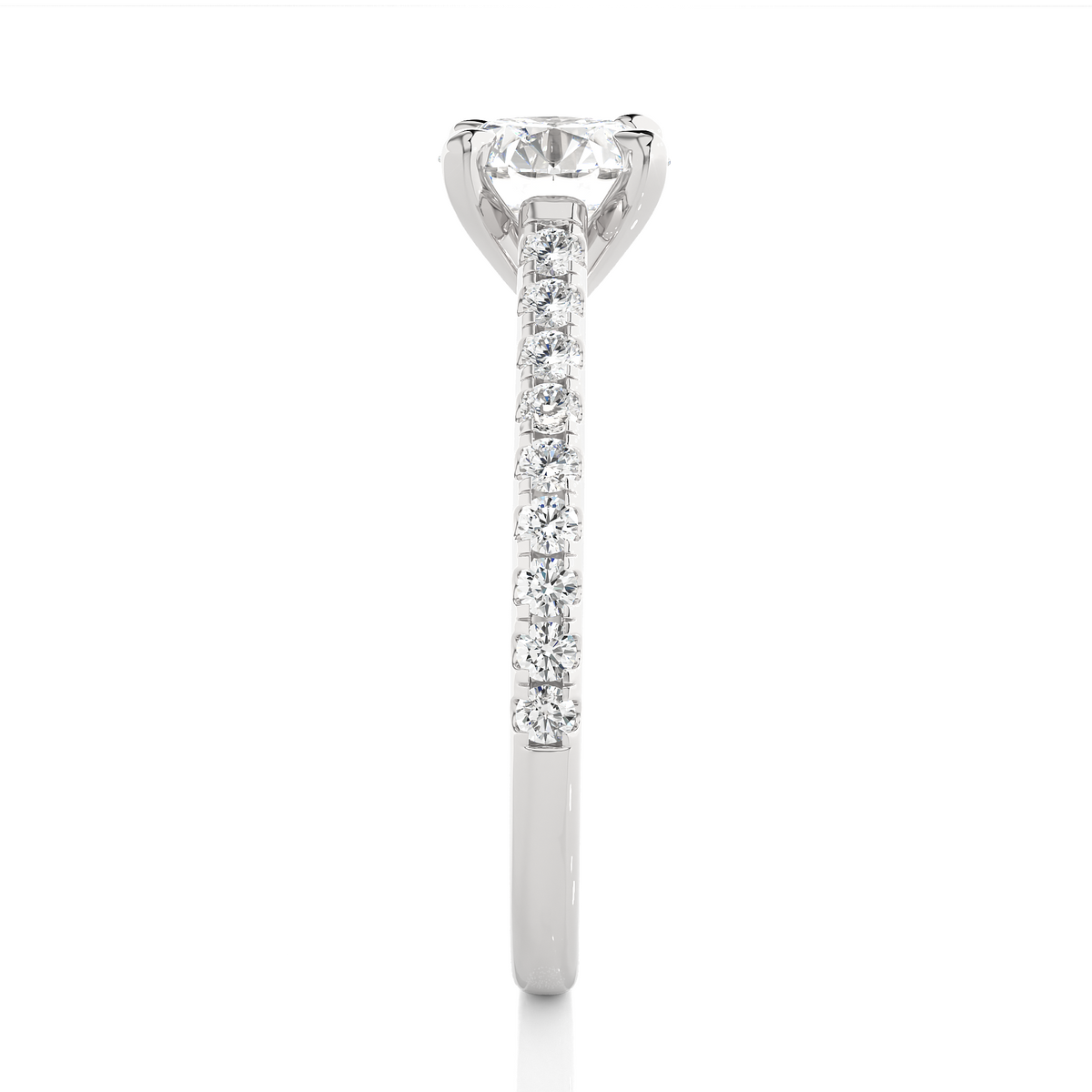 1.36 CT Round Cut Lab Grown Diamond Hidden Halo Set Wedding Ring For Anniversary - HIGHCARAT DIAMONDS