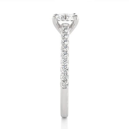 1.36 CT Round Cut Lab Grown Diamond Hidden Halo Set Wedding Ring For Anniversary - HIGHCARAT DIAMONDS