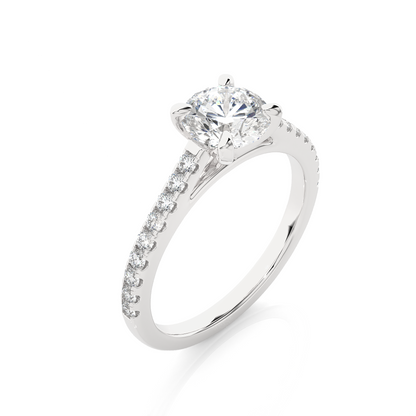 1.36 CT Round Cut Lab Grown Diamond Hidden Halo Set Wedding Ring For Anniversary - HIGHCARAT DIAMONDS