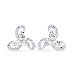 1.38 Ct Pear & Round Cut Lab Grown Diamond Earrings - HIGHCARAT DIAMONDS
