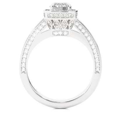 1.41 Carat Round Lab Grown Diamond Ring For her 14-18 K Solid Gold Accented Perfect for Wedding Ring - HIGHCARAT DIAMONDS