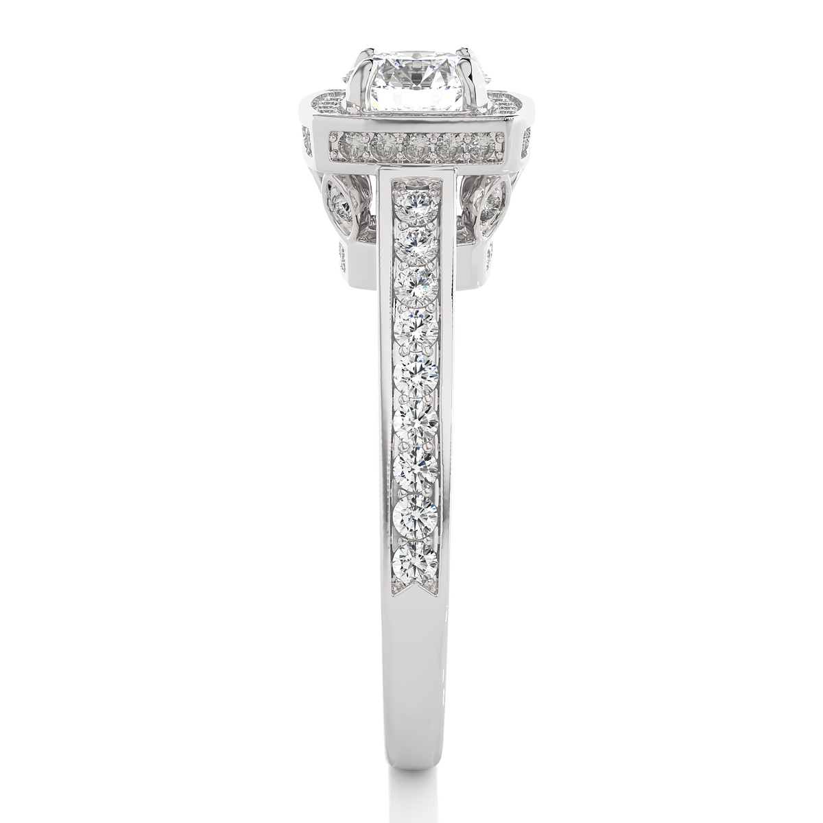 1.41 Carat Round Lab Grown Diamond Ring For her 14-18 K Solid Gold Accented Perfect for Wedding Ring - HIGHCARAT DIAMONDS
