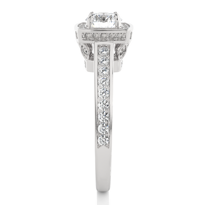 1.41 Carat Round Lab Grown Diamond Ring For her 14-18 K Solid Gold Accented Perfect for Wedding Ring - HIGHCARAT DIAMONDS