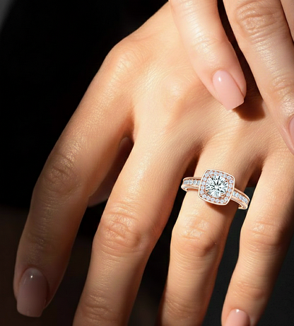 1.41 Carat Round Lab Grown Diamond Ring For her 14-18 K Solid Gold Accented Perfect for Wedding Ring - HIGHCARAT DIAMONDS #wearthelook