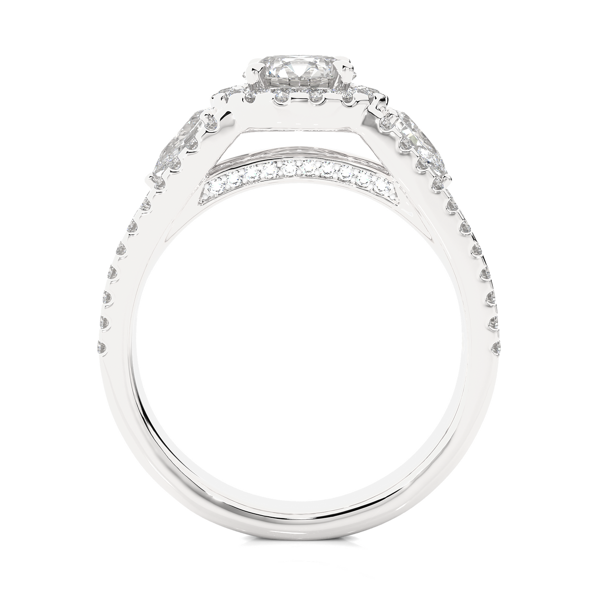 1.43 CT Pear Cut Top Grade Labgrown Diamond Ring Unique Delicate Stacking Wedding Ring Gift For Her - HIGHCARAT DIAMONDS
