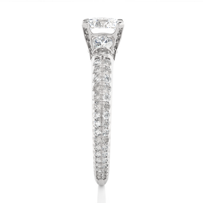 1.44 Carat Round Diamond Lab Grown Diamond Ring with Three Stones Diamond  Ring To Her birthday - HIGHCARAT DIAMONDS