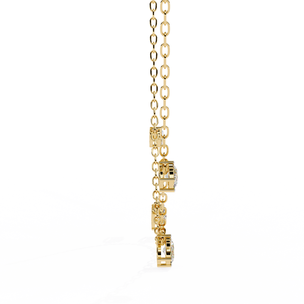 1.45 Carat Oval Cut Lab Grown Diamond 10K Solid Rose Gold Unique Vintage Party Wear Necklace Gift for Her Birthday - HIGHCARAT DIAMONDS