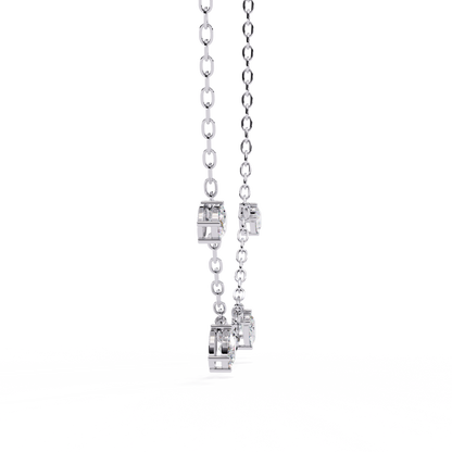 1.45 Carat Oval Cut Lab Grown Diamond 10K Solid Rose Gold Unique Vintage Party Wear Necklace Gift for Her Birthday - HIGHCARAT DIAMONDS