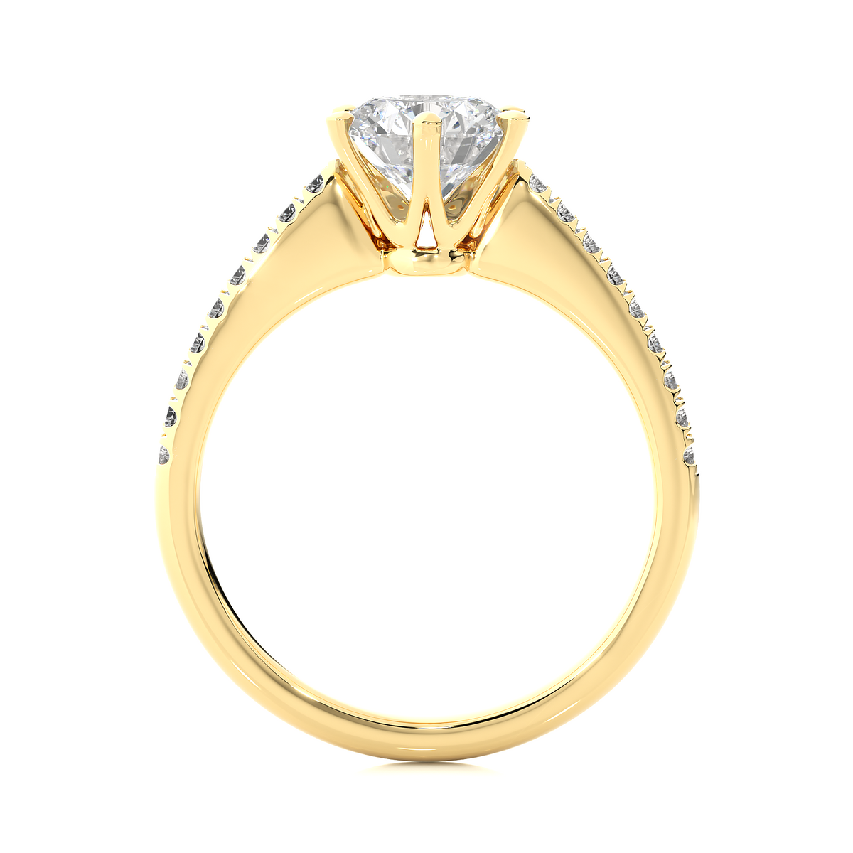 1.47 Carat Round Shaped Diamond Ring ,14K Solid Gold Luxury Diamond fabulous Ring For Her - HIGHCARAT DIAMONDS